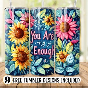 You Are Enough Bible Verse 20oz Skinny Tumbler Sublimation, Christian Quotes PNG,  tumbler wrap png 20 oz tumbler designs, Christian Wrap