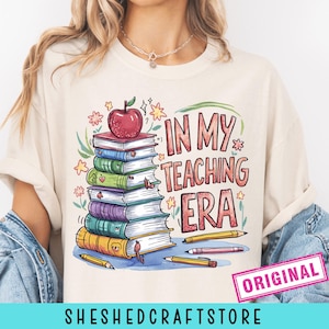 Teacher Sublimation PNG, In My Teaching Era PNG Design, Teaching Shirt PNG, Teaching is Heartwork, Teacher Life, Digital Download