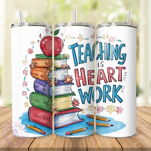 Lehrer Sublimation PNG, Lehren ist eine Arbeit des Herzens PNG Design, Lehren Shirt PNG, Lehren ist Herzarbeit, Lehrerleben, digitaler Download