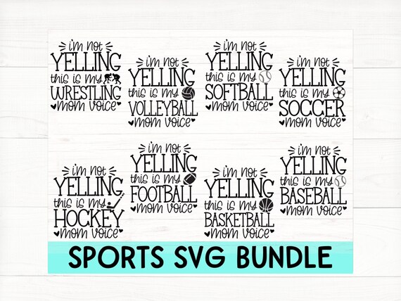 Sports Svg Bundle, Soccer Mom SVG PNG DXF Eps, Hockey Mom Svg, Softball Mom Svg, Football Mom Svg, Baseball Mom Svg, Svg FIles For Cricut