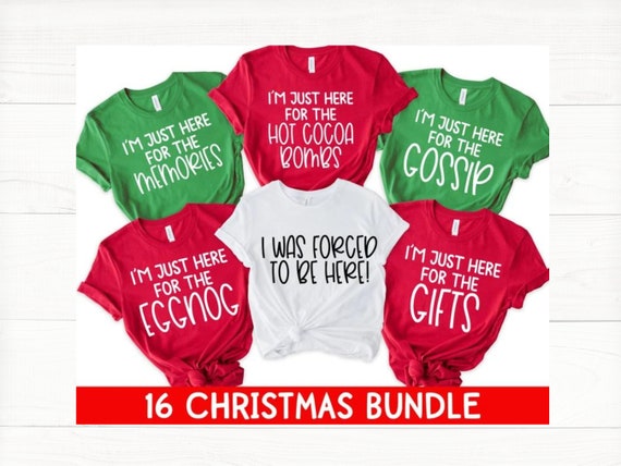 Christmas Bundle Svg, Funny Christmas Svg Bundle, I'm Just Here For The Svg, Family Christmas Svg, Dxf Eps Png, Silhouette, Cricut, Digital
