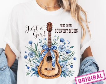 Solo una chica que ama la música country, Southern Png, Country Png, Sublimación de música country, Sublimación de lazo, Diseño de camiseta, Sudadera Png