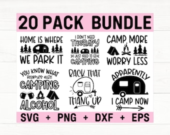 Camping SVG Bundle, Camping Hoodie SVG, Camping Life svg, Happy Camper svg, Camping Shirt svg, Hiking svg, Cut Files for Cricut, Silhouette