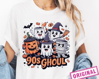 Jaren 90 Ghoul Halloween PNG, Jaren 90 Retro Halloween-shirtontwerp, Spooky Season PNG, Leuk Halloween-ontwerp, Halloween-emmer digitale download