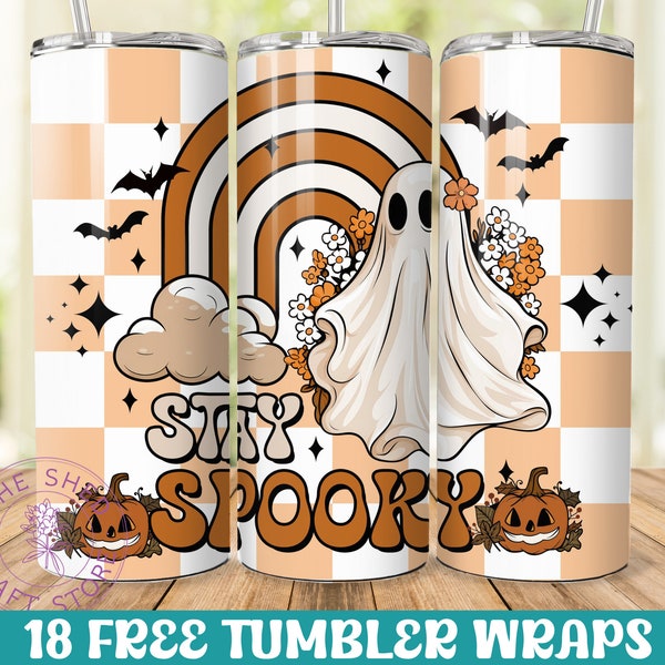 Spooky Season png, Halloween Sublimation Tumbler, 20oz Skinny Tumbler Wrap, halloween pattern, Spooky Sublimation Tumbler Png, Fall season