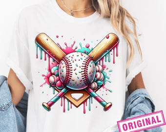 Honkbal thuisplaat Ice Cream Drip PNG, honkbal sportteam digitaal bestand, honkbal moeder sublimatie digitale download