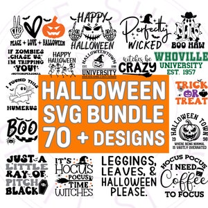Halloween SVG Bundle, Halloween Quotes Svg, Witch Svg, Ghost Svg, Witch Shirt SVG, Halloween Shirt svg, Cut Files for Cricut, Silhouette