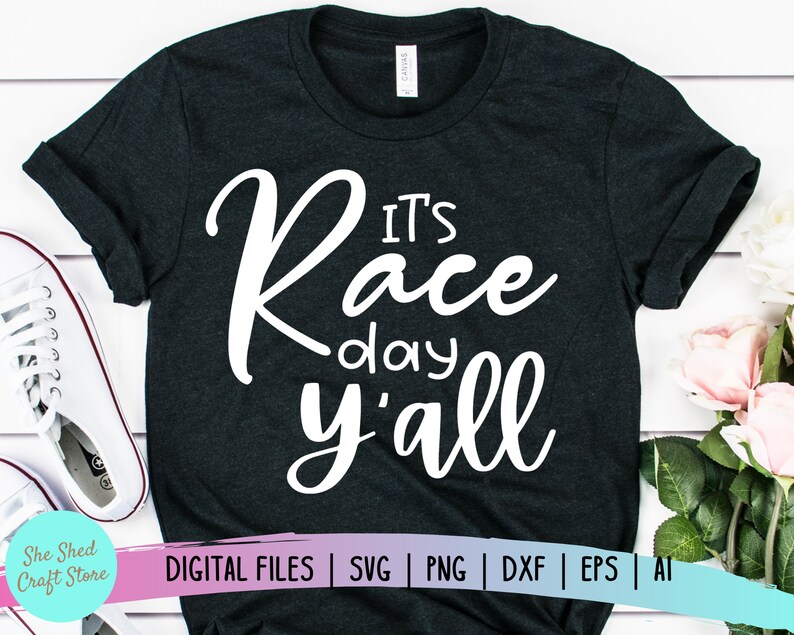 Download It's Race Day Y'all Drag Racing Race Track svg | Etsy