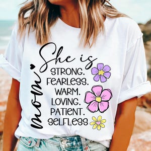 She Is Mom sublimatie PNG, bloemenbohomotieven, PNG voor mama, Moederdag PNG, Boho Mama sublimatie png, lente png, digitale download