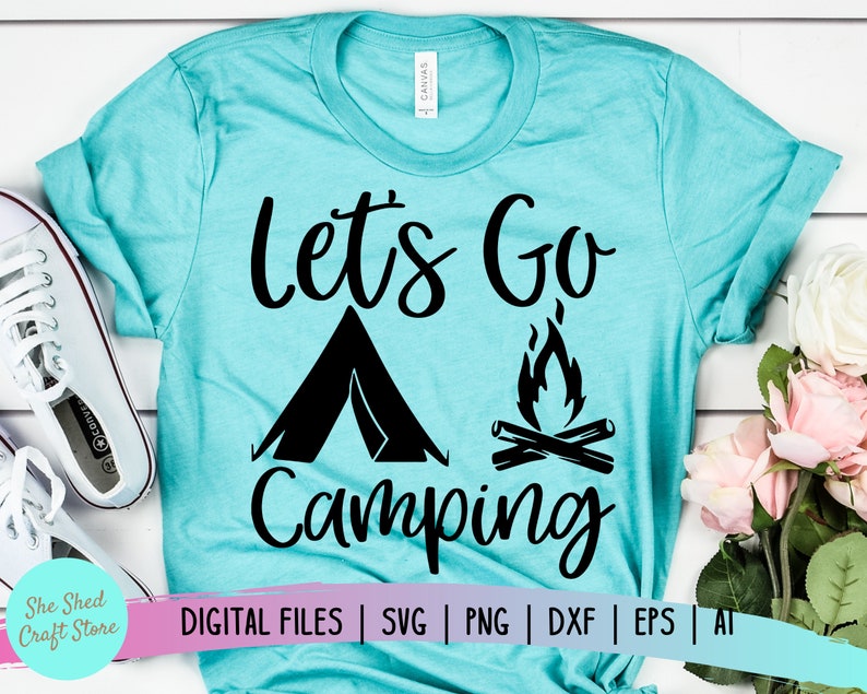 Download Let's Go Camping SVG Files For Cricut Campfire Svg | Etsy