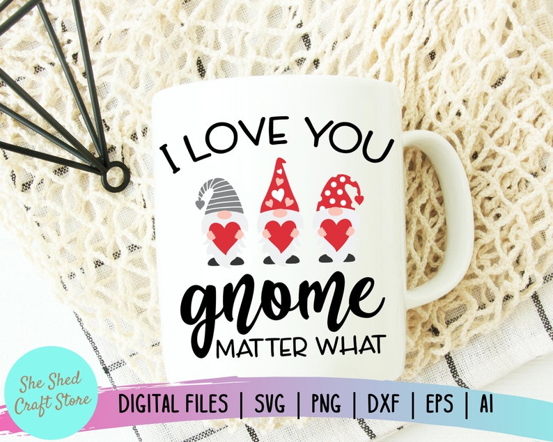 Download Gnomes SVG Valentine Gnomes SVG Valentines Mug Love | Etsy