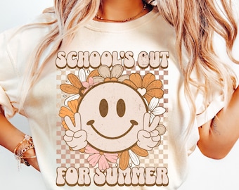 Escuelas fuera para el verano PNG, Último día de clases PNG, Maestro retro PNG, Camiseta de maestro, Regalo para maestro, Vacaciones de verano PNG, Fin de año escolar PNG
