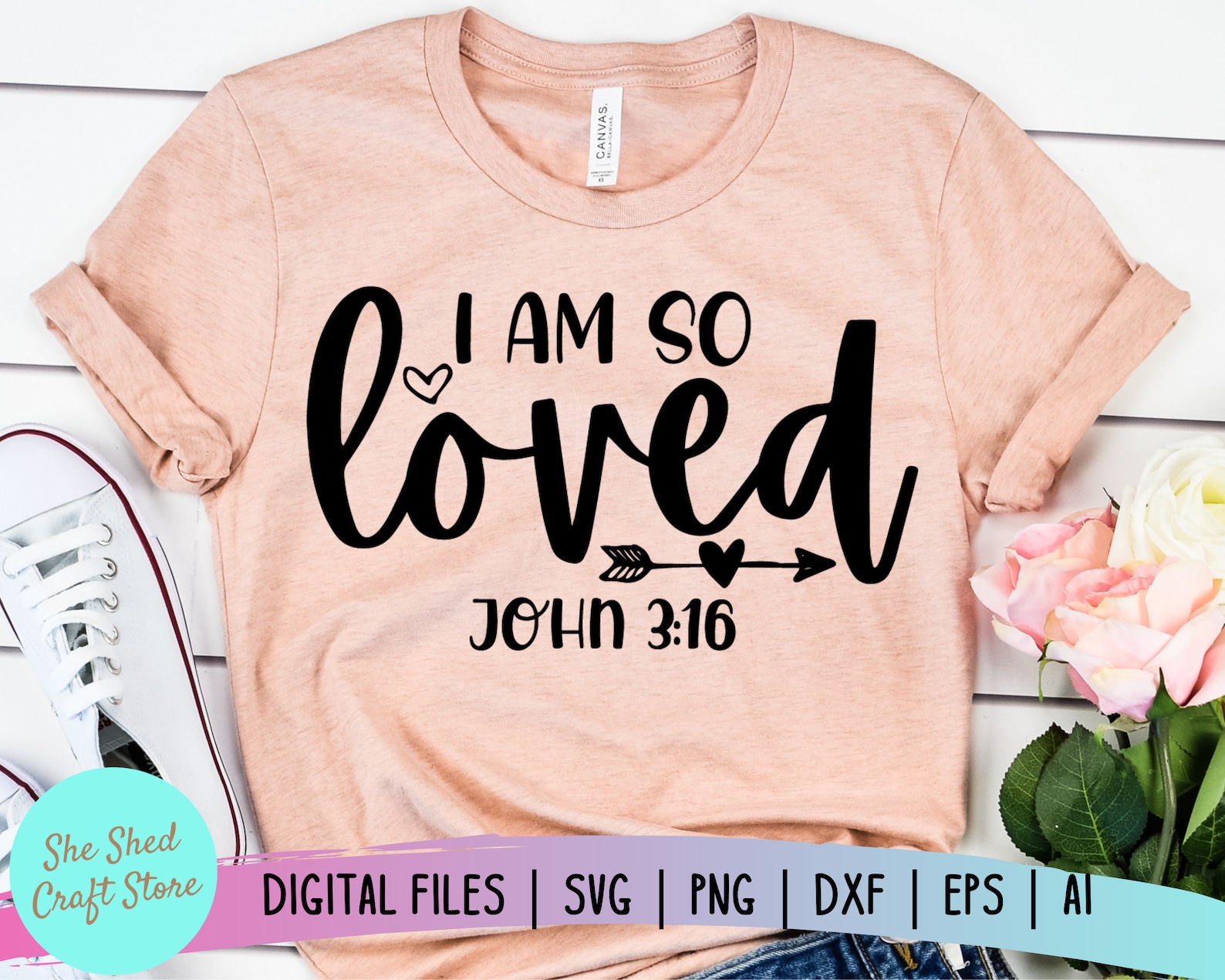 I Am so Loved John 3 16 Svg Christian Png Scripture Svg - Etsy