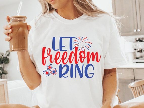 Let Freedom Ring Svg, Patriotic svg, Fourth of July shirt, American Girl svg, Fireworks svg, Memorial Day svg, Independence Day svg, Dxf Png