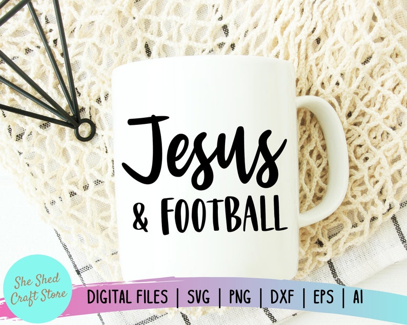 Jesus and Football Christian SVG Football Shirt Svg Church Etsy