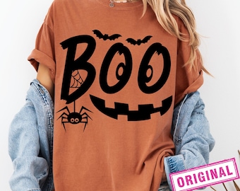 Kinder Halloween SVG, Boo svg, Kürbis-Gesicht SVG, lustiges Halloween-Shirt svg, Spinne, Png, Dateien für Cricut, Sublimation Designs Downloads, DTF