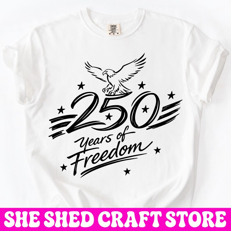 250 Jahre Freiheit PNG, Vaterländisches Adler Design, 4. Juli Png, Amerika 250 SVG Png, Grafik zum Unabhängigkeitstag, Sublimationsdesign Bild 7