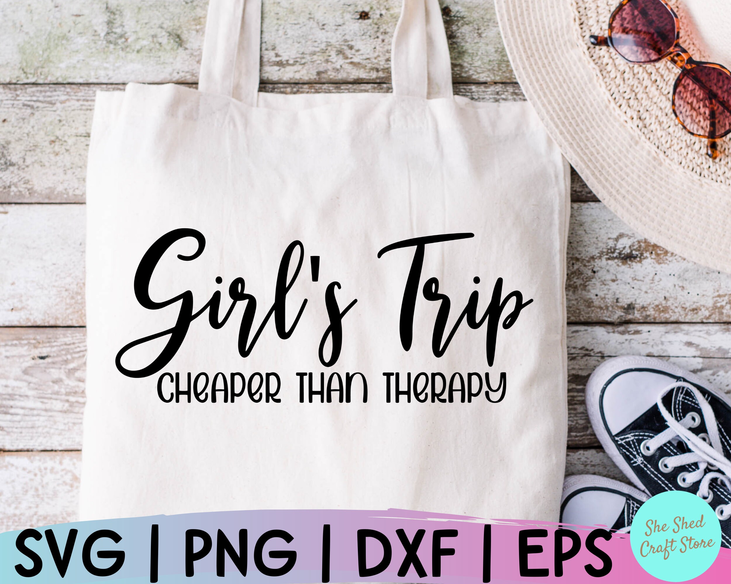 Girls Trip Cheaper Than Therapy Svg Best Friends Svg BFF | Etsy