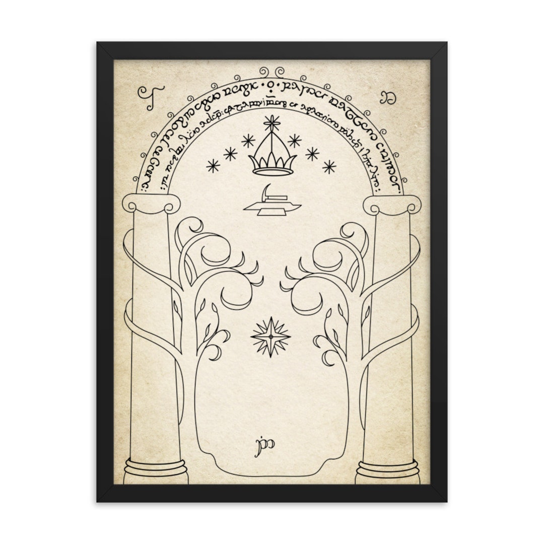 ロードオブザリング　アートプリント　ドゥリンの扉　ホビット　力の指輪 ロードオブザリング アートプリント ドゥリンの扉 ホビット 力の