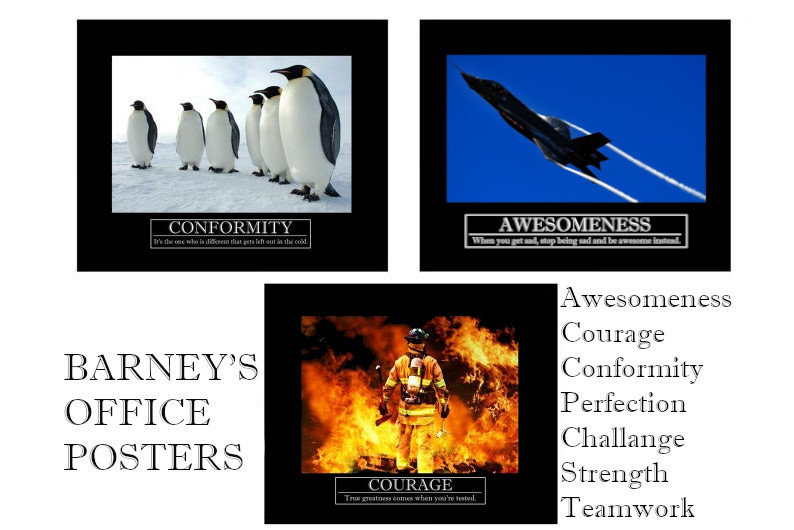 How I Met Your Mother Print, Barney Office Decor, Motivational Poster