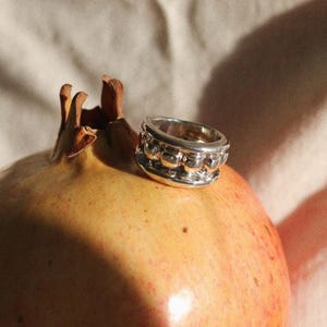 Ionic Ring, Handmade Silver Ring Inspired by Ancient Greek Columns, Dark Aesthetic, Architectural Statement Jewelry, bold statement ring