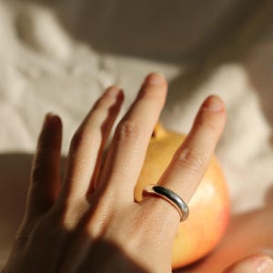 Silver Gold Chunky Open Ring, Thick Bubble Adjustable Ring, Minimalist ring, statement jewelry, stacking ring, bold unisex ring, Dome Ring