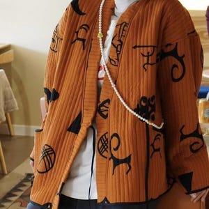 Women&#39;s chapan-shapan Kazakh ethnic Tengri style clother jacket  size M-L  between
