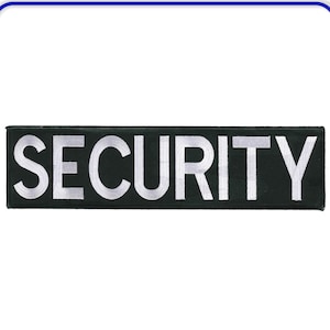 Security Patch in Black And Yellow Oblong Embroidered Patch Badge (A)