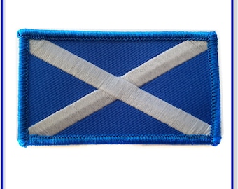 Scotland Flag Patch,weißes Kreuz auf blau,Unit ID Morale,Klett,Abzeichen 2x