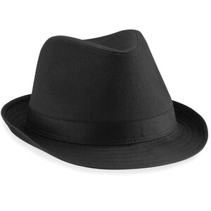 Fedora Hat ideal for Summer Casual Black, White Fedora Hat, Polyester Cotton Hat Adults Mens Womens Festival Hat image 3