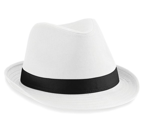 white fedora hat