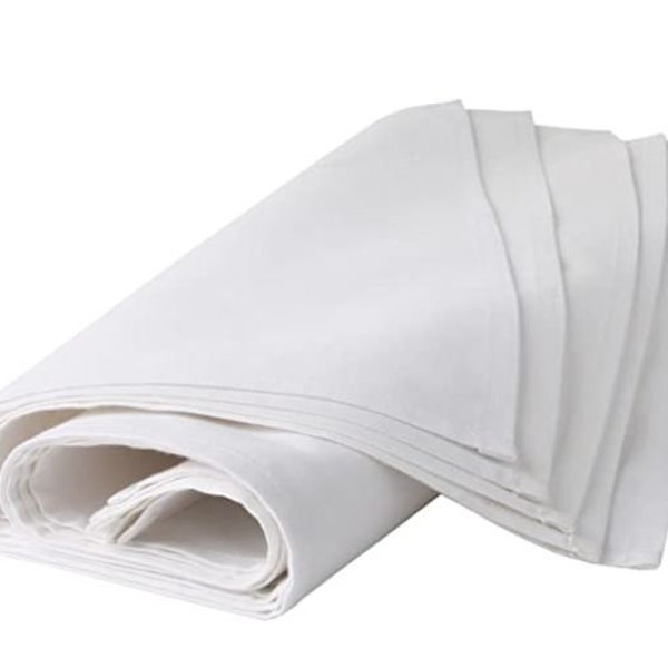 100% White Cotton Tea Towels Pack of 10-100 Ideal for Printing- Quality Material 30"x20.5" - 78cmx50.5cm