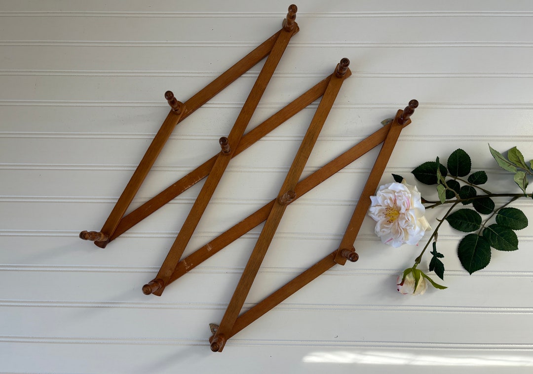 Vintage Accordion Peg Rack Etsy