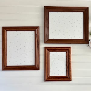 Vintage Wood Picture Frames Gallery Wall Decor Set of 3 Photo Frames Curated Wall Display Gallery Wall Art Collage Small Frame Collection