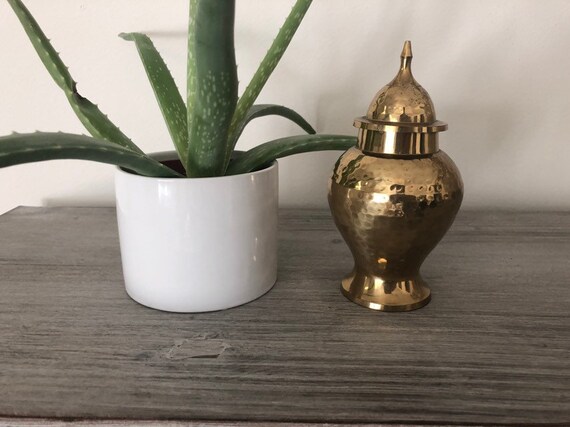 Brass Urn With Lid Vintage Vase With Lid Decorative Brass Etsy