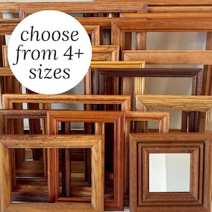 Vintage Wood Picture Frame Gallery Wall Decor Set of Brown Wood Photo Frame Curated Wall Display Gallery Wall Art Collage Frame Collection