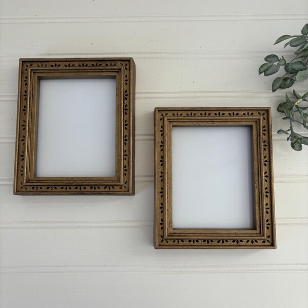 Vintage Gold Picture Frames | Set of Two European Gold Frames