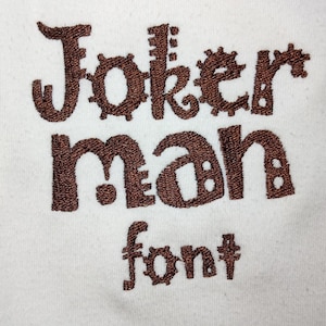 Jokerman Helloween Embroidery Font, Machine embroidery design, Embroidery fonts, Alphabet 5 Sizes 8 Formats, Instant Download