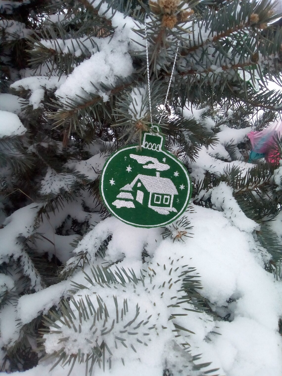 House Machine Embroidery Design, Christmas Decoration, House Design