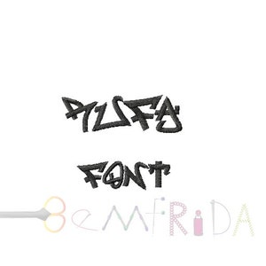 Rufa Machine Embroidery Font, Machine embroidery design, Embroidery fonts, Alphabet 5 Sizes 8 Formats, Instant Download