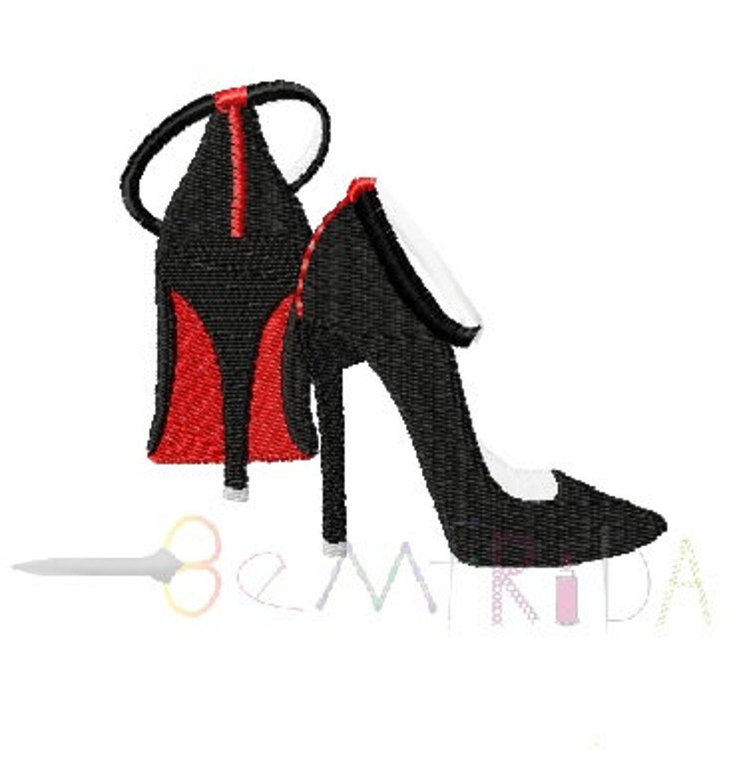 Shoes Embroidery Machine Design, High Heels Embroidery Shoes Embroidery Machine Design, High Heels Embroidery