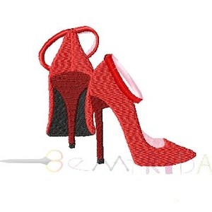 Shoes embroidery machine design, High Heels Embroidery Design, Design for the bag, Embroidery Patterns, Embroidery File, Instant Download