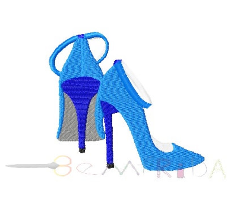 Shoes Embroidery Machine Design, High Heels Embroidery Design, Design for the Bag, Embroidery