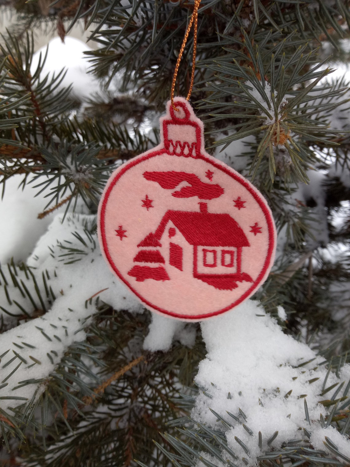 House Machine Embroidery Design, Christmas Decoration, House Design