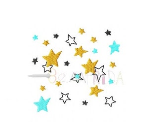 Stars machine embroidery design, Mini Star, Mini stars embroidery, Machine embroidery design, INSTANT DOWNLOAD