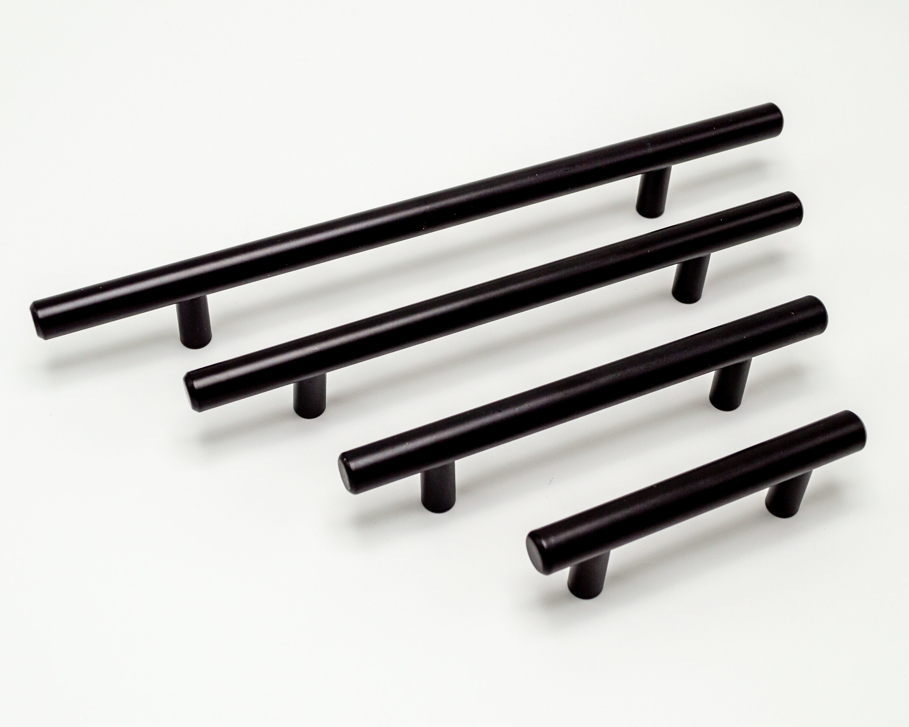Black Modern Cabinet Pull T Bar Drawer Pull Cabinet Knob Etsy