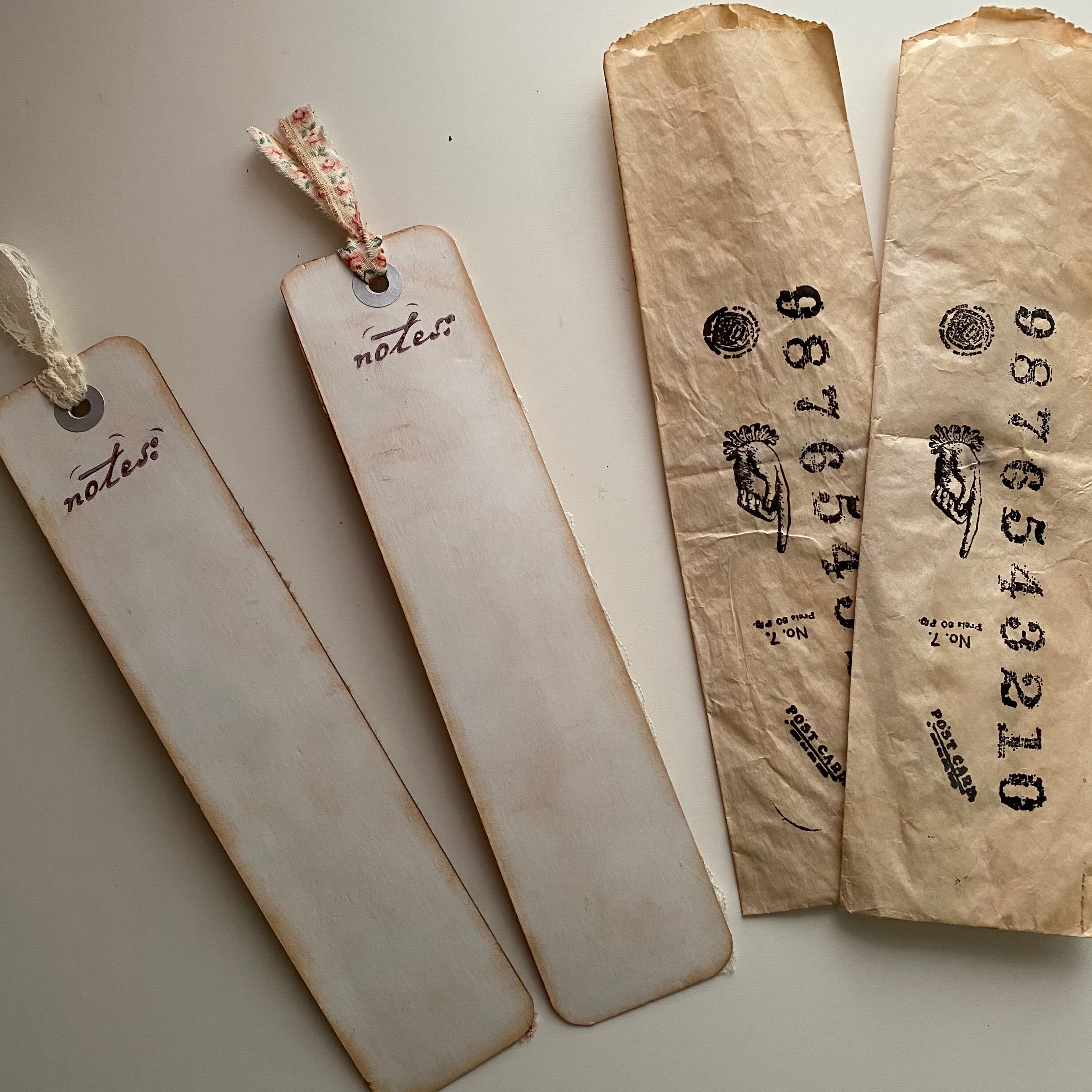 Set of 2 tags and two paper bags Etsy