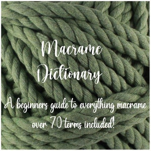 Zelfgemaakte macramé voor beginners.  Macramé-woordenboek PLUS: stapsgewijze handleiding met afbeeldingen om je eigen tutorial over macramé-veren te maken.