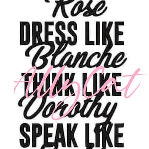Golden Girls Digital File SVG PNG JPG