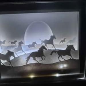 Light up Horse Shadowbox SVG scalable vector digital file